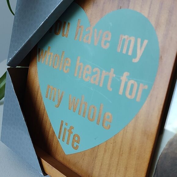 New You Have My Whole Heart For My Whole Life Hometrends 4x6 Tabletop Frame - Picture 8 of 9